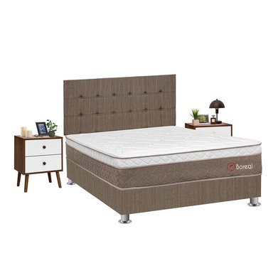 DORMITORIO AMERICANO FORLI BOREAL 2 PLAZAS + VELADOR - 2