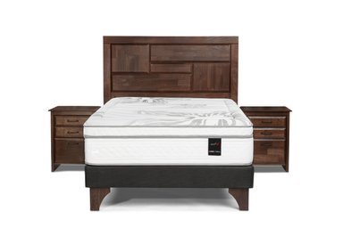 DORMITORIO EUROPEO ROSEN ART 4 2 PLAZAS DOLCE + 2 VELADORES + 2 ALMOHADAS MEMORY MAX - 2