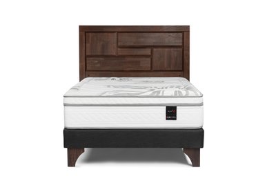 DORMITORIO EUROPEO ROSEN ART 4 2 PLAZAS DOLCE + 2 VELADORES + 2 ALMOHADAS MEMORY MAX - 4
