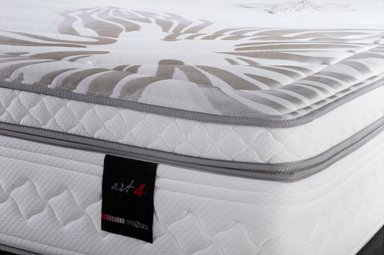 DORMITORIO EUROPEO ROSEN ART 4 2 PLAZAS DOLCE + 2 VELADORES + 2 ALMOHADAS MEMORY MAX - 8