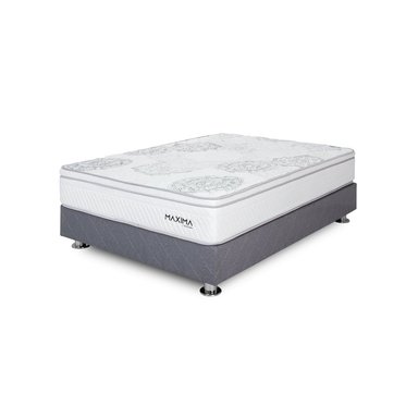 CAMA AMERICANA EL CISNE MAXIMA RESORTES 1.5 PLAZAS GRIS - 2