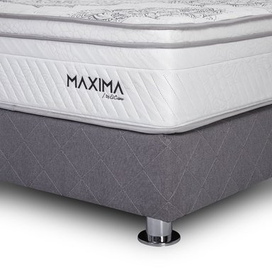 CAMA AMERICANA EL CISNE MAXIMA RESORTES 1.5 PLAZAS GRIS - 3