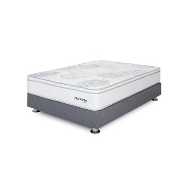 CAMA AMERICANA EL CISNE MAXIMA RESORTES KING GRIS - 2