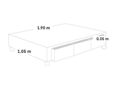 BOX TARIMA PARAÍSO CAJONES 1.5 PLAZA GRIS - 4