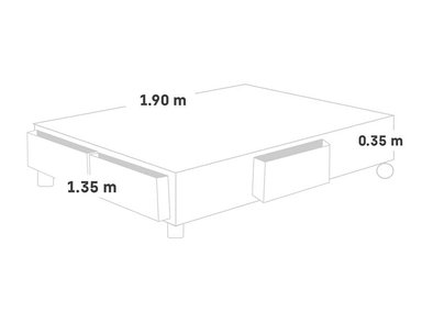 BOX TARIMA PARAÍSO CAJONES 2 PLAZAS CHARCOAL - 4