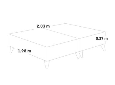 BOX TARIMA EUROPEA PARAÍSO KING CHARCOAL - 4
