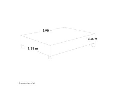 BOX TARIMA PREMIUM PARAÍSO 2 PLAZAS CHARCOAL - 4