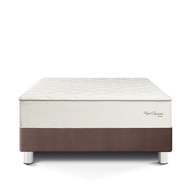 CAMA PARAÍSO ROYAL CROWN 2 PLAZAS CHOCOLATE + 2 ALMOHADAS VISCOELÁSTICAS - 3