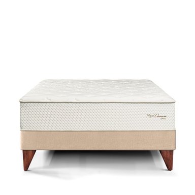 CAMA EUROPEA PARAÍSO ROYAL CROWN 2 PLAZAS CHAMPAGNE + 2 ALMOHADAS VISCOELÁSTICAS - 3