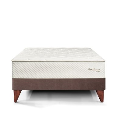 CAMA EUROPEA PARAÍSO ROYAL CROWN QUEEN CHOCOLATE + 2 ALMOHADAS VISCOELÁSTICAS - 3