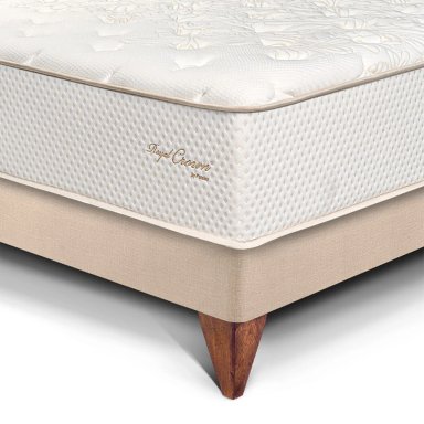 CAMA EUROPEA PARAÍSO ROYAL CROWN QUEEN CHAMPAGNE + 2 ALMOHADAS VISCOELÁSTICAS - 2