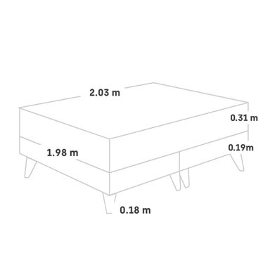 CAMA EUROPEA PARAÍSO ROYAL CROWN KING CHOCOLATE + 2 ALMOHADAS VISCOELÁSTICAS - 5