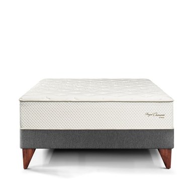 CAMA EUROPEA PARAÍSO ROYAL CROWN GRIS KING GRIS + 2 ALMOHADAS VISCOELÁSTICAS - 3