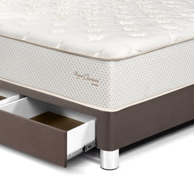 DORMITORIO CON CAJONES PARAÍSO ROYAL CROWN 2 PLAZAS CHOCOLATE + 2 ALMOHADAS VISCOELÁSTICAS - 2