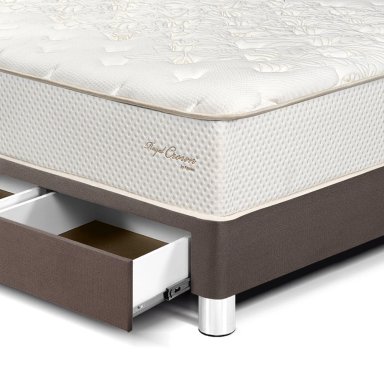 DORMITORIO CON CAJONES PARAÍSO ROYAL CROWN 2 PLAZAS CHOCOLATE + 2 ALMOHADAS VISCOELÁSTICAS - 4