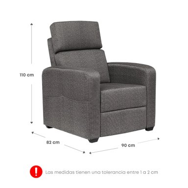 SILLÓN RECLINABLE FORLI FE MADERA CON BOLSILLO - 2