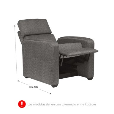 SILLÓN RECLINABLE FORLI FE MADERA CON BOLSILLO - 3