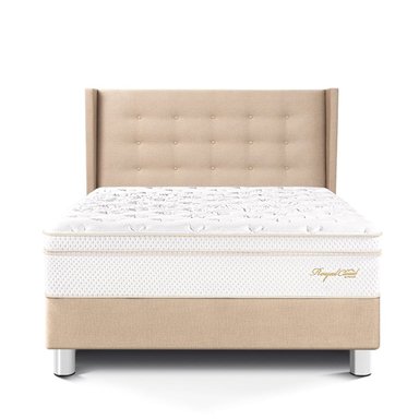 DORMITORIO PARAÍSO ROYAL CLOUD 2 PLAZAS + CABECERA GOLD CHAMPAGNE + 2 ALMOHADAS VISCOELÁSTICAS - 3