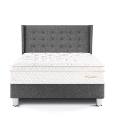 DORMITORIO PARAÍSO ROYAL CLOUD QUEEN + CABECERA GOLD GRIS + 2 ALMOHADAS VISCOELÁSTICAS - 3