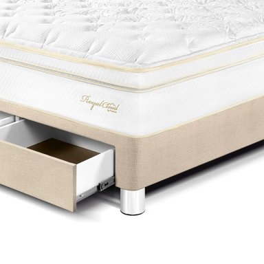 DORMITORIO CON CAJONES PARAÍSO ROYAL CLOUD KING + CABECERA GOLD CHAMPAGNE + 2 ALMOHADAS VISCOELÁSTICAS - 3