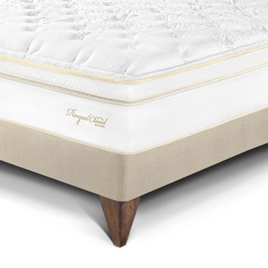 DORMITORIO EUROPEO PARAÍSO ROYAL CLOUD 2 PLAZAS + CABECERA GOLD CHAMPAGNE + 2 ALMOHADAS VISCOELÁSTICAS - 2
