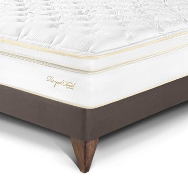 DORMITORIO EUROPEO PARAÍSO ROYAL CLOUD 2 PLAZAS + CABECERA GOLD CHOCOLATE + 2 ALMOHADAS VISCOELÁSTICAS - 2