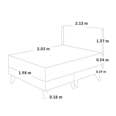 DORMITORIO EUROPEO PARAÍSO ROYAL CLOUD KING + CABECERA GOLD CHOCOLATE + 2 ALMOHADAS VISCOELÁSTICAS - 5