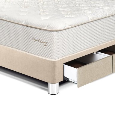 DORMITORIO CON CAJONES PARAÍSO ROYAL CROWN 1.5 PLAZAS + CABECERA GOLD CHAMPAGNE + 1 ALMOHADA VISCOELÁSTICA - 2