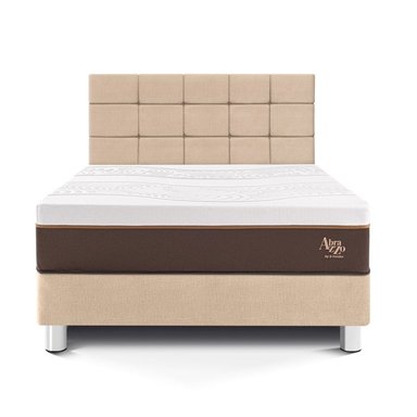 DORMITORIO PARAÍSO ROYAL ABRAZZO QUEEN + CABECERA BLOCKS CHAMPAGNE + 2 ALMOHADAS VISCOELÁSTICAS - 3