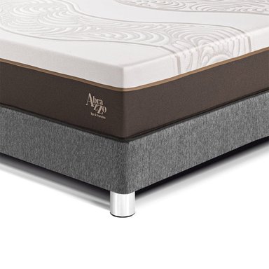 DORMITORIO PARAÍSO ROYAL ABRAZZO KING + CABECERA BLOCKS GRIS + 2 ALMOHADAS VISCOELÁSTICAS - 2
