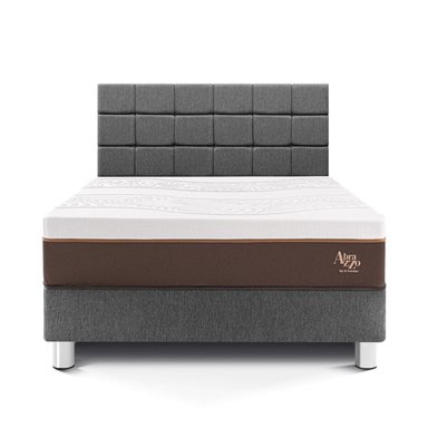 DORMITORIO PARAÍSO ROYAL ABRAZZO KING + CABECERA BLOCKS GRIS + 2 ALMOHADAS VISCOELÁSTICAS - 3