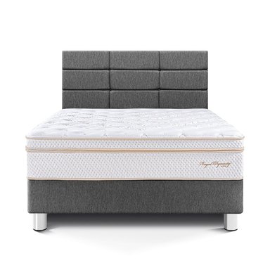 DORMITORIO PARAÍSO ROYAL DYNASTY 1.5 PLAZAS + CABECERA BLOCKS GRIS + 1 ALMOHADA VISCOELÁSTICA - 3