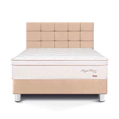 DORMITORIO PARAÍSO ROYAL PRINCE QUEEN + CABECERA BLOCKS CHAMPAGNE + 2 ALMOHADAS VISCOELÁSTICAS - 3
