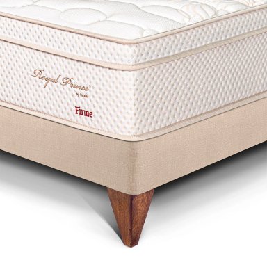 DORMITORIO EUROPEO PARAÍSO ROYAL PRINCE 1.5 PLAZAS + CABECERA BLOCKS CHAMPAGNE + 1 ALMOHADA VISCOELÁSTICA - 2