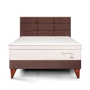 DORMITORIO EUROPEO PARAÍSO ROYAL PRINCE 1.5 PLAZAS + CABECERA BLOCKS CHOCOLATE + 1 ALMOHADA VISCOELÁSTICA - 3