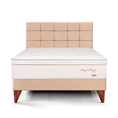 DORMITORIO EUROPEO PARAÍSO ROYAL PRINCE QUEEN + CABECERA BLOCKS CHAMPAGNE + 2 ALMOHADAS VISCOELÁSTICAS - 3