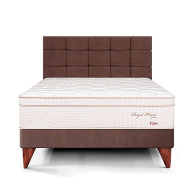 DORMITORIO EUROPEO PARAÍSO ROYAL PRINCE QUEEN + CABECERA BLOCKS CHOCOLATE + 2 ALMOHADAS VISCOELÁSTICAS - 3