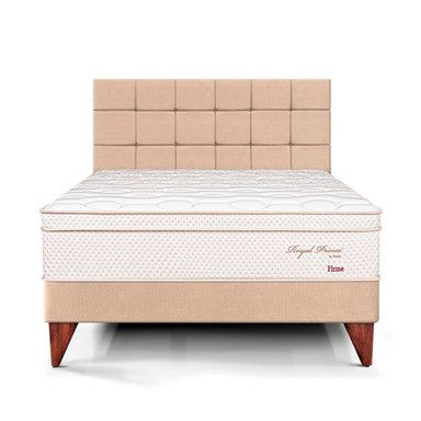 DORMITORIO EUROPEO PARAÍSO ROYAL PRINCE KING + CABECERA BLOCKS CHAMPAGNE + 2 ALMOHADAS VISCOELÁSTICAS - 3