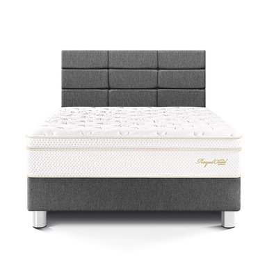 DORMITORIO PARAÍSO ROYAL CLOUD 1.5 PLAZAS + CABECERA BLOCKS GRIS + 1 ALMOHADA VISCOELÁSTICA - 3