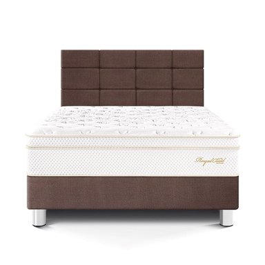 DORMITORIO PARAÍSO ROYAL CLOUD 2 PLAZAS + CABECERA BLOCKS CHOCOLATE + 2 ALMOHADAS VISCOELÁSTICAS - 3