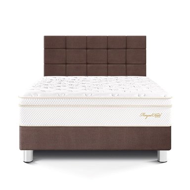 DORMITORIO PARAÍSO ROYAL CLOUD QUEEN + CABECERA BLOCKS CHOCOLATE + 2 ALMOHADAS VISCOELÁSTICAS - 3