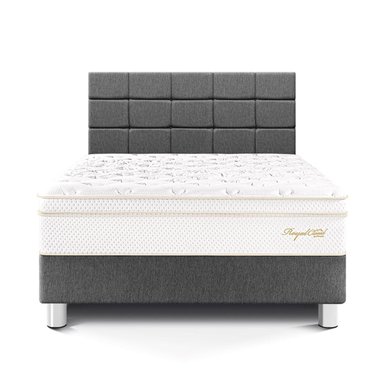 DORMITORIO PARAÍSO ROYAL CLOUD QUEEN + CABECERA BLOCKS GRIS + 2 ALMOHADAS VISCOELÁSTICAS - 3