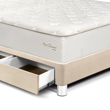 DORMITORIO CON CAJONES PARAÍSO ROYAL CROWN 2 PLAZAS + CABECERA BLOCKS CHAMPAGNE + 2 ALMOHADAS VISCOELÁSTICAS - 2