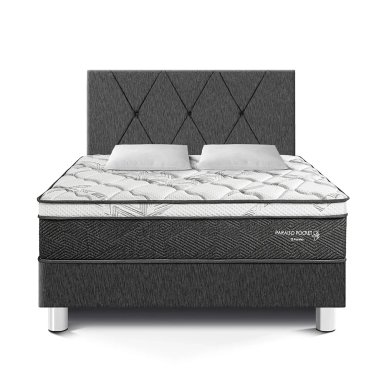 DORMITORIO AMERICANO PARAÍSO POCKET STAR 2 PLAZAS + CABECERA LOFT CHARCOAL - 4