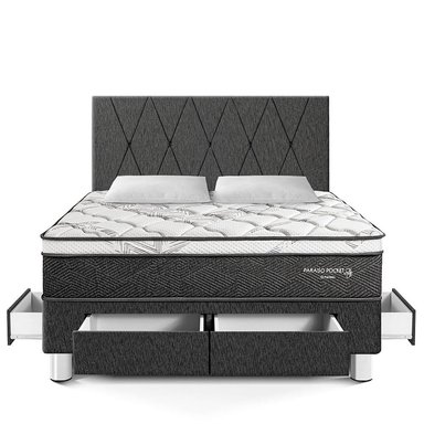 DORMITORIO PARAÍSO PARAÍSO POCKET STAR KING POCKET STAR CAJONES + CABECERA LOFT CHARCOAL - 3