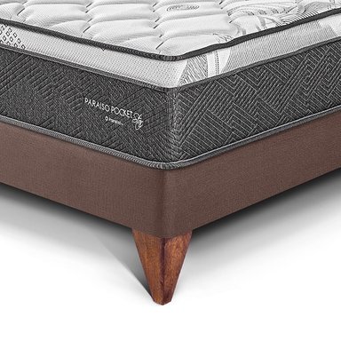 DORMITORIO EUROPEO PARAÍSO PARAÍSO POCKET STAR 1.5 PLAZAS POCKET STAR + CABECERA LOFT CHOCOLATE - 2