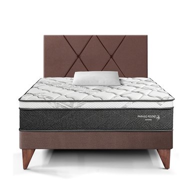 DORMITORIO EUROPEO PARAÍSO PARAÍSO POCKET STAR 1.5 PLAZAS POCKET STAR + CABECERA LOFT CHOCOLATE - 3
