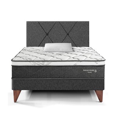 DORMITORIO EUROPEO PARAÍSO PARAÍSO POCKET STAR 1.5 PLAZAS POCKET STAR + CABECERA LOFT CHARCOAL - 3