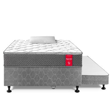 CAMA DIVÁN PARAÍSO SUPER STAR 1.5 PLAZAS GRIS - 3