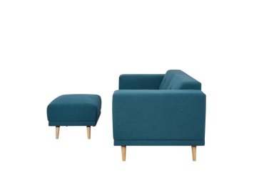SOFÁ CON PUFF RIPLEY HOME MARÍA 3 CUERPOS AZUL CLARO - 5